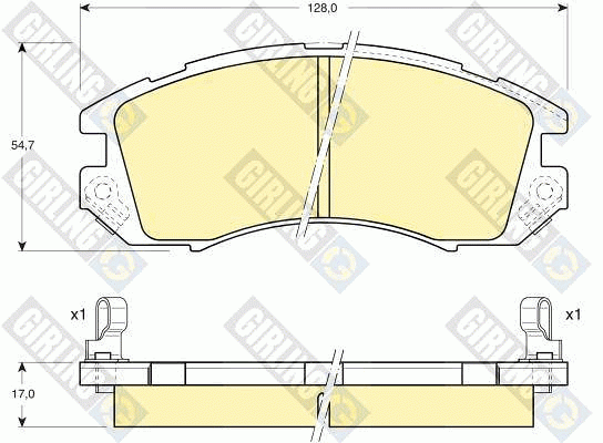 Комплект тормозных колодок, диско 6109899 GIRLING