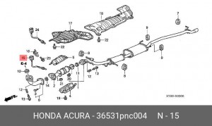 Датчик кислородный (лямбда-зонд) 36531PNC004 HONDA