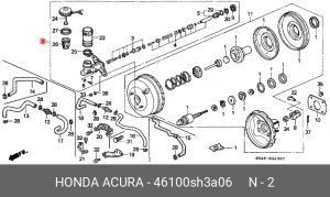 Ремкомплект, главный тормозной цилиндр 46100SH3A06 HONDA
