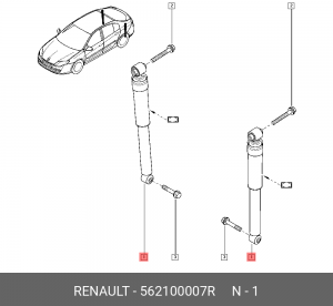 Амортизатор подвески 562100007R RENAULT