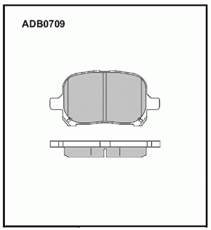 Колодки тормозные дисковые ADB0709 ALLIED NIPPON