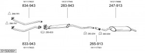 Средний глушитель выхлопных газов 285323 BOSAL