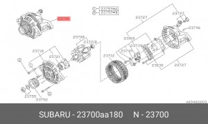Статор, генератор 23700AA180 SUBARU