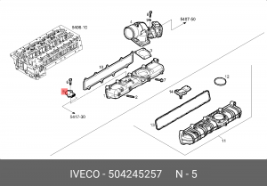 Датчик, давление наддува 504245257 IVECO