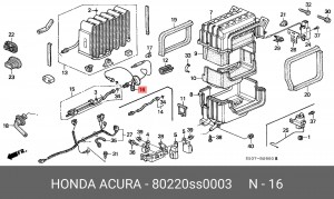 Расширительный клапан, кондиционер 80220SS0003 HONDA