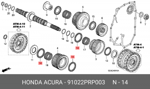 Деталь 91022PRP003 HONDA