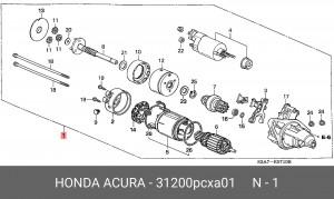 Стартер 31200PCXA01 HONDA