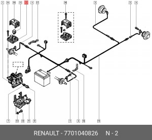 Блок управления, динамики тормоза / движения 7701040826 RENAULT