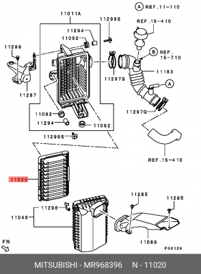 Фильтр воздушный MR968396 MITSUBISHI