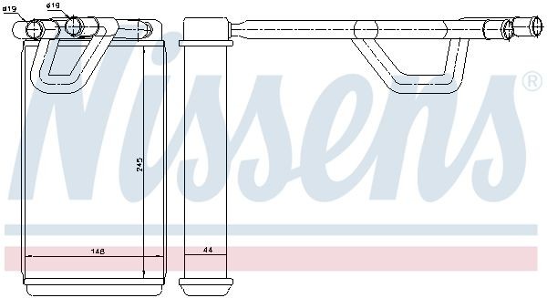Теплообменник, отопление салона 72208 NISSENS