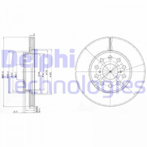 Тормозной диск BG3269 DELPHI