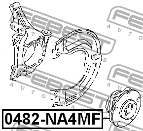 Ступица колеса 0482-NA4MF FEBEST