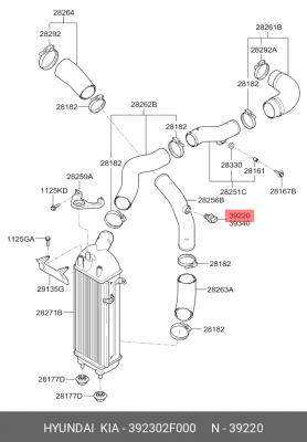 Датчик температуры охлаждающей жидкости 392302F000 HYUNDAI KIA