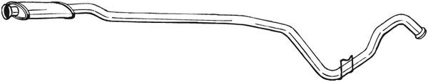 Резонатор - средняя часть системы ОГ 287-509 BOSAL