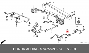 Датчик ABS 57475S2H954 HONDA