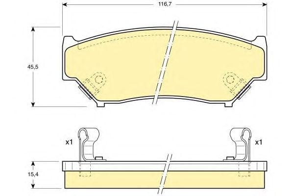 Комплект тормозных колодок, диско 6111749 GIRLING