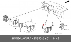 Лампа 35850S6AJ01 HONDA