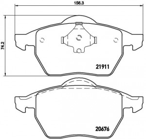 Комплект тормозных колодок, диско P 85 035 BREMBO