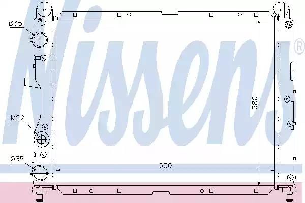 Радиатор, охлаждение двигател 60024 NISSENS