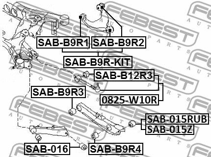 Сайлентблок SAB-B9R1 FEBEST