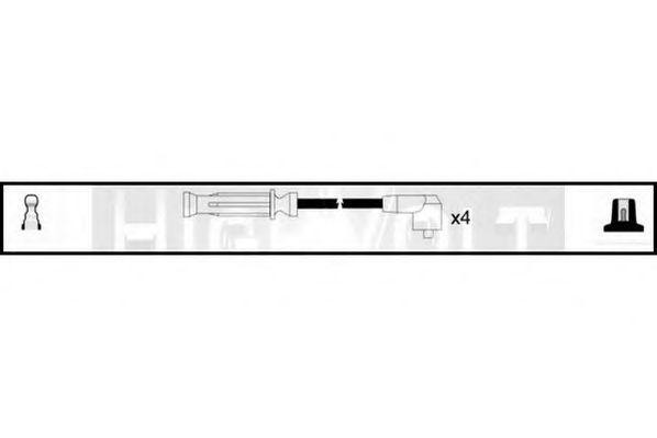 Ккомплект проводов зажигания OEF548 STANDARD