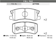 Колодки тормозные дисковые AFP-446 FBL