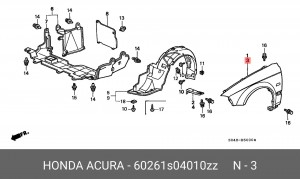 Крыло 60261S04010ZZ HONDA