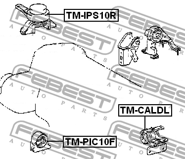 Подушка двигателя TM-PIC10F FEBEST