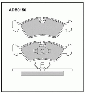 Колодки тормозные дисковые ADB0150 ALLIED NIPPON