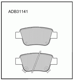 Колодки тормозные дисковые ADB31141 ALLIED NIPPON
