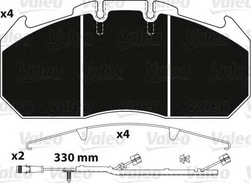 Колодки тормозные дисковые 882219 VALEO PHC