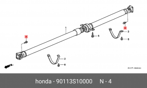 Болт крепления 90113S10000 HONDA
