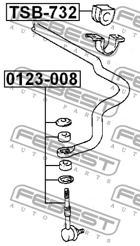 Стойка стабилизатора 0123-008 FEBEST