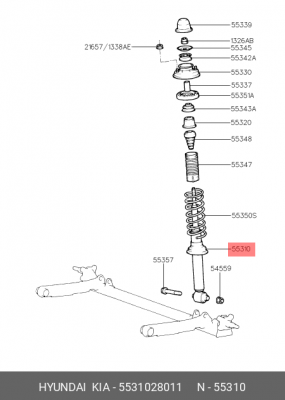 Амортизатор 5531028011 HYUNDAI KIA