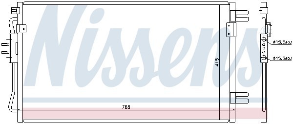 Конденсатор, кондиционер 94806 NISSENS