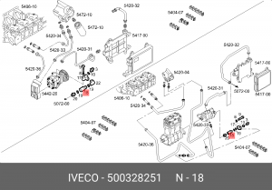 Клапан, система впрыска 500328251 IVECO