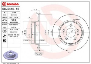 Тормозной диск 08.5440.10 BREMBO
