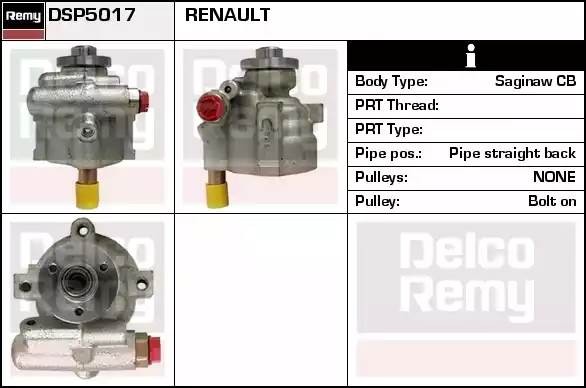Гидравлический насос, рулевое управление DSP5017 DELCO REMY