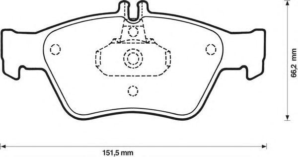 Комплект тормозных колодок, диско 571877B BENDIX JURID