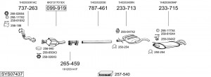 Средний глушитель выхлопных газов 286787 BOSAL