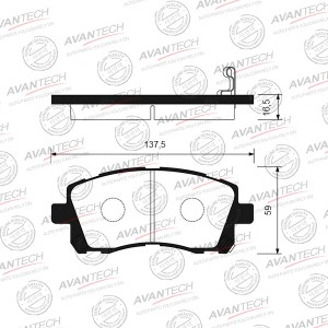 Колодки тормозные дисковые AV1005 AVANTECH