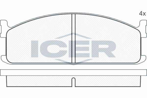 Комплект тормозных колодок, диско 140521 ICER