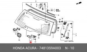 Деталь 74813S9A003 HONDA