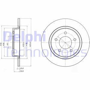 Тормозной диск BG3930 DELPHI