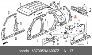 Деталь 63730S9AA00ZZ HONDA