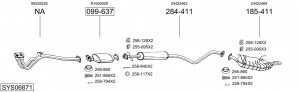 Предглушитель выхлопных газов 283287 BOSAL