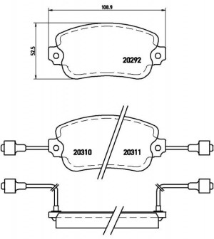 Комплект тормозных колодок, диско P 23 007 BREMBO
