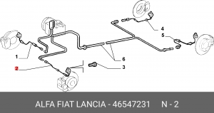 Датчик, частота вращения колеса 46547231 ALFA FIAT LANCIA