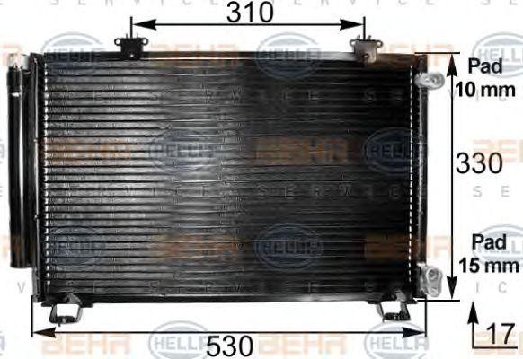 Конденсатор, кондиционер 8FC 351 300-261 HELLA