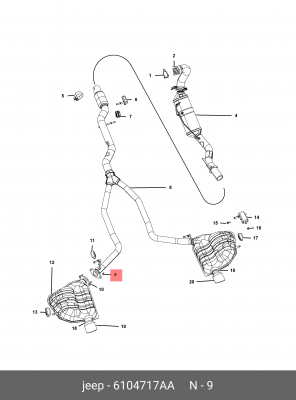 Гайка 6104 717AA CHRYSLER